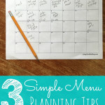 3 Simple Menu Planning Tips
