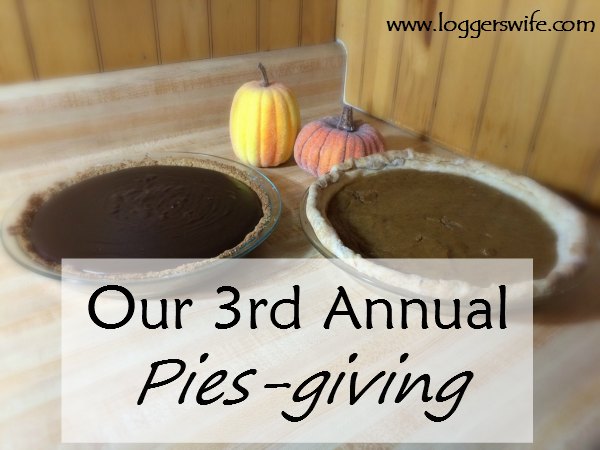 Our Third Annual Pies-giving...making our own holiday traditions for Thanksgiving. Plus, pie!!