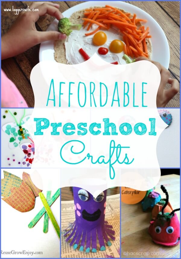 Looking for some affordable preschool crafts that are still adorable? Check out these ideas! Simple, cute, and most use items you have around the house.