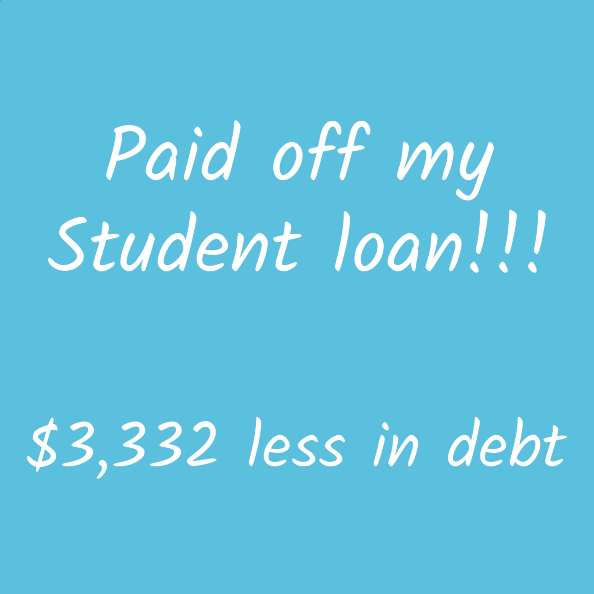 paid off student loan