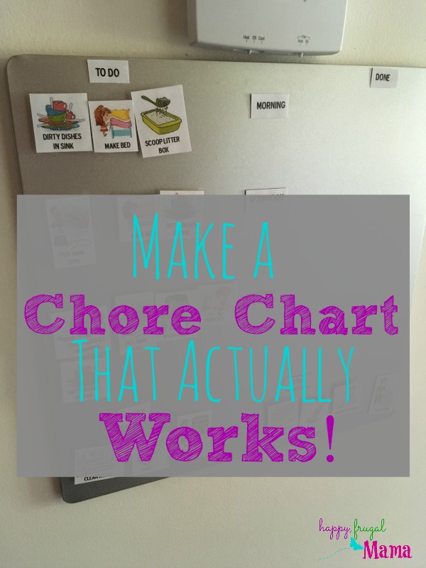 Do you struggle with finding a way to help your children do their chores? I used to too. Until I made a chore chart that works! Yes, really! It took some trial and error but this chore chart actually works.